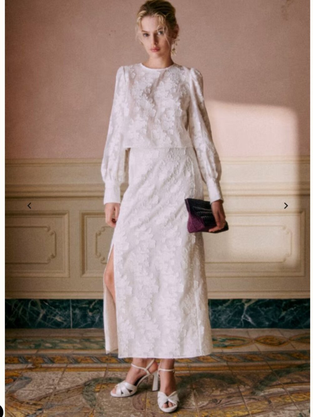 Sezane Editions Flamine Blouse in Ecru - Picture 1 of 8